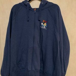 Disney zip up hooded sweatshirt
